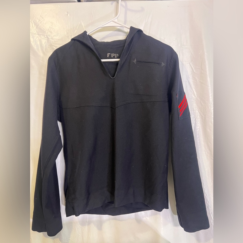Vtg Vietnam Era US Navy Crackerjack Men’s‎ Wool Blue Dress Uniform Jumper Small